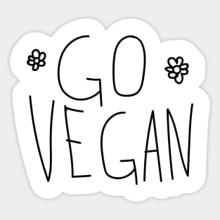 Go Vegan simple design Sticker